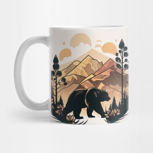 Bear in mountains Mug